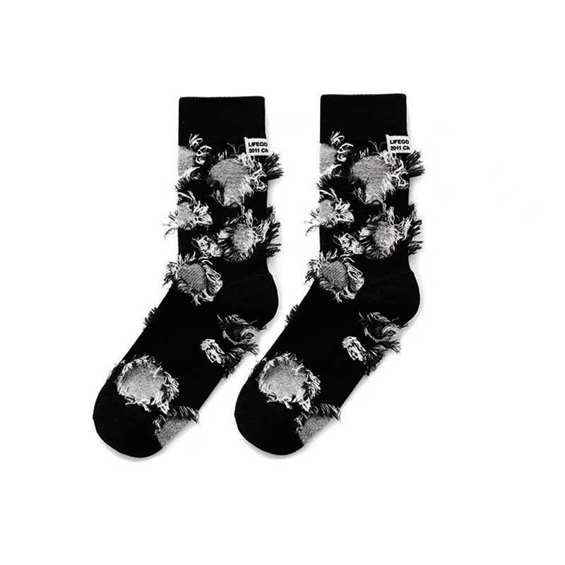 Женские белые носки Harajuku Kawaii Y2k, забавные носки, милые носки в стиле хип-хоп, мужские хлопковые носки, новинки в консервативном стиле