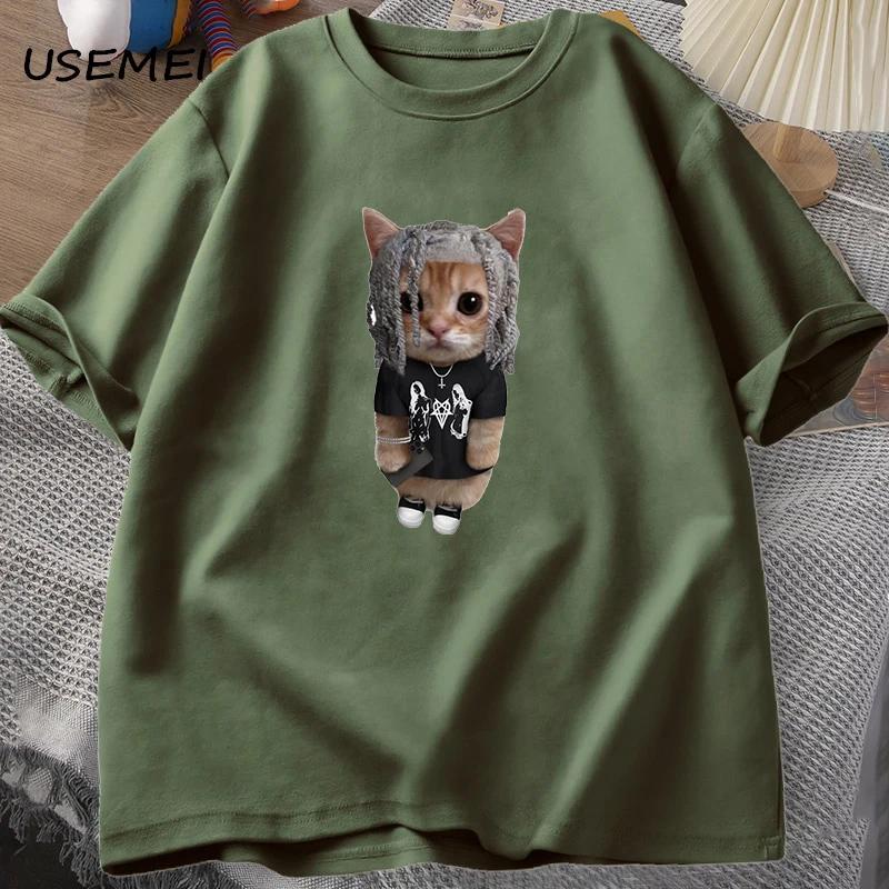 Мужская футболка Destroy Lonely, повседневные мужские футболки с графическим рисунком, летние хлопковые футболки с принтом в стиле хип-хоп, модная уличная одежда Y2k, топы 90 s