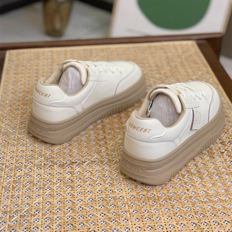 Thick Soled Board Shoes Women's Spring Autumn Versatile Breathable Small White Shoes Elevated Sports Leisure Shoe Women Sneakers