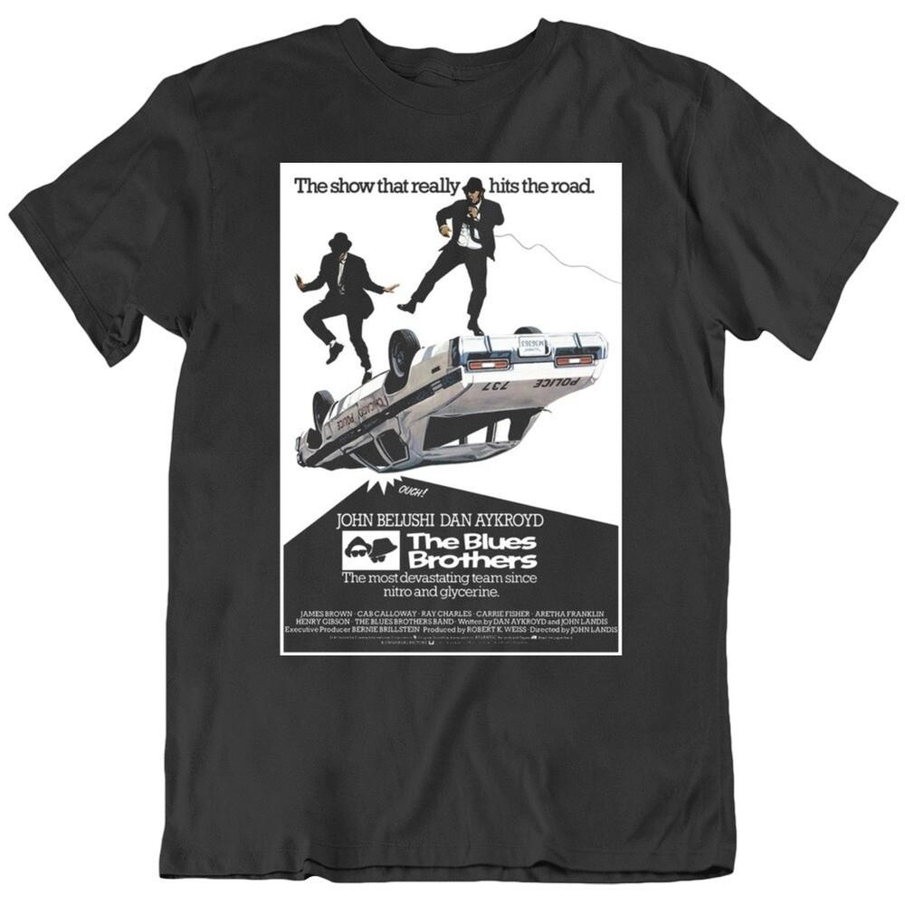 80's Movie The Blues Brothers Retro Movie Poster Black T Shirt Unisex T-Shirt