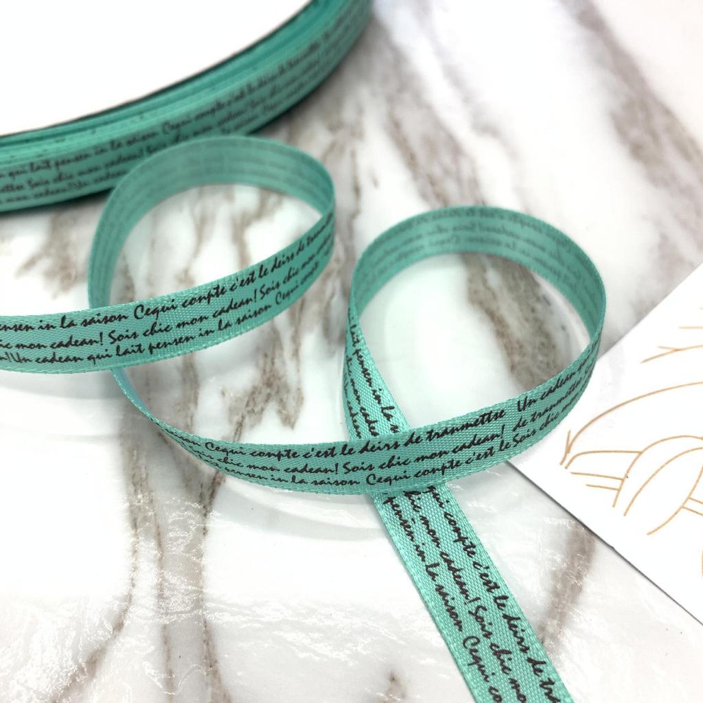 1 см полиэстеровая лента с печатными английскими буквами для самостоятельного изготовления аксессуаров для волос и подарков