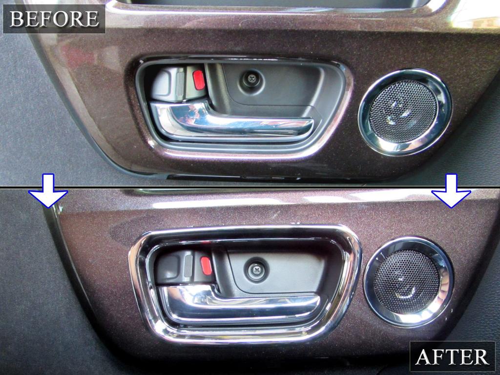 BRIGHTZ Custom Chrome Inner Door Handle Front and Sliding Door Knob Set JF F3 F4 3 4 Custom NBOX Custom BOX Custom Custom Custom BOX Custom Custom