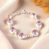 Натуральный морганит драгоценный камень 925 стерлинговое серебро ювелирные изделия ручной работы браслет 8.5" RB-3-15