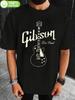 Футболка с графическим изображением гитары Gibson Les Paul - 100% Хлопок Регул...