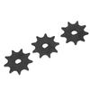 3 Pcs 410 9T Chain Sprocket Steel D Hole High Speed Motor Sprocket Chain Wheel for MY1016 MY1025
