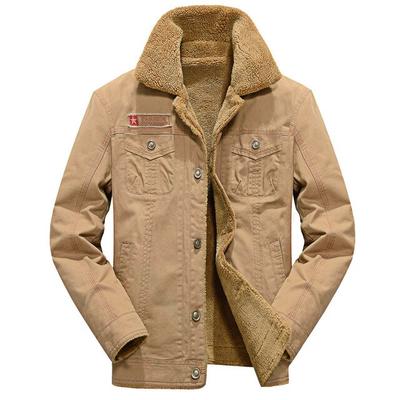 Зимняя мужская куртка в стиле милитари, ветрозащитная теплая верхняя одежда для пешего туризма, мужская тренировочная спортивная толстая термобелье из овечьего флиса, тактическое пальто