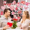 36 Pcs Valentine's Day Hanging Swirl Decorations Set,Happy Valentines Day Party Hanging Love Heart Foil Ceiling Swirl Decorations for Wedding