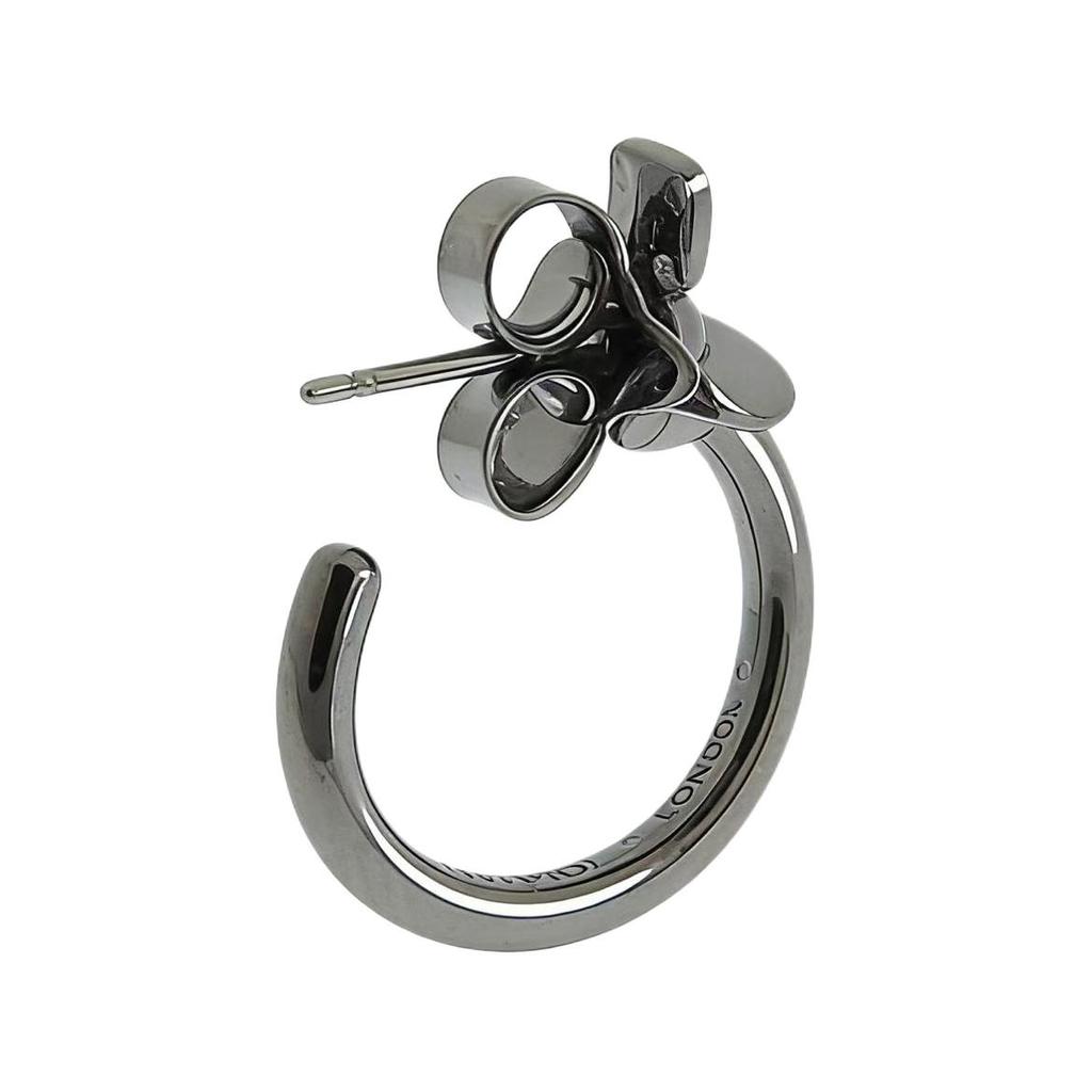 VIVIENNE WESTWOOD Серьги из латуни скульптурного дизайна Унисекс серьги Серебряные 6203008D-02P019