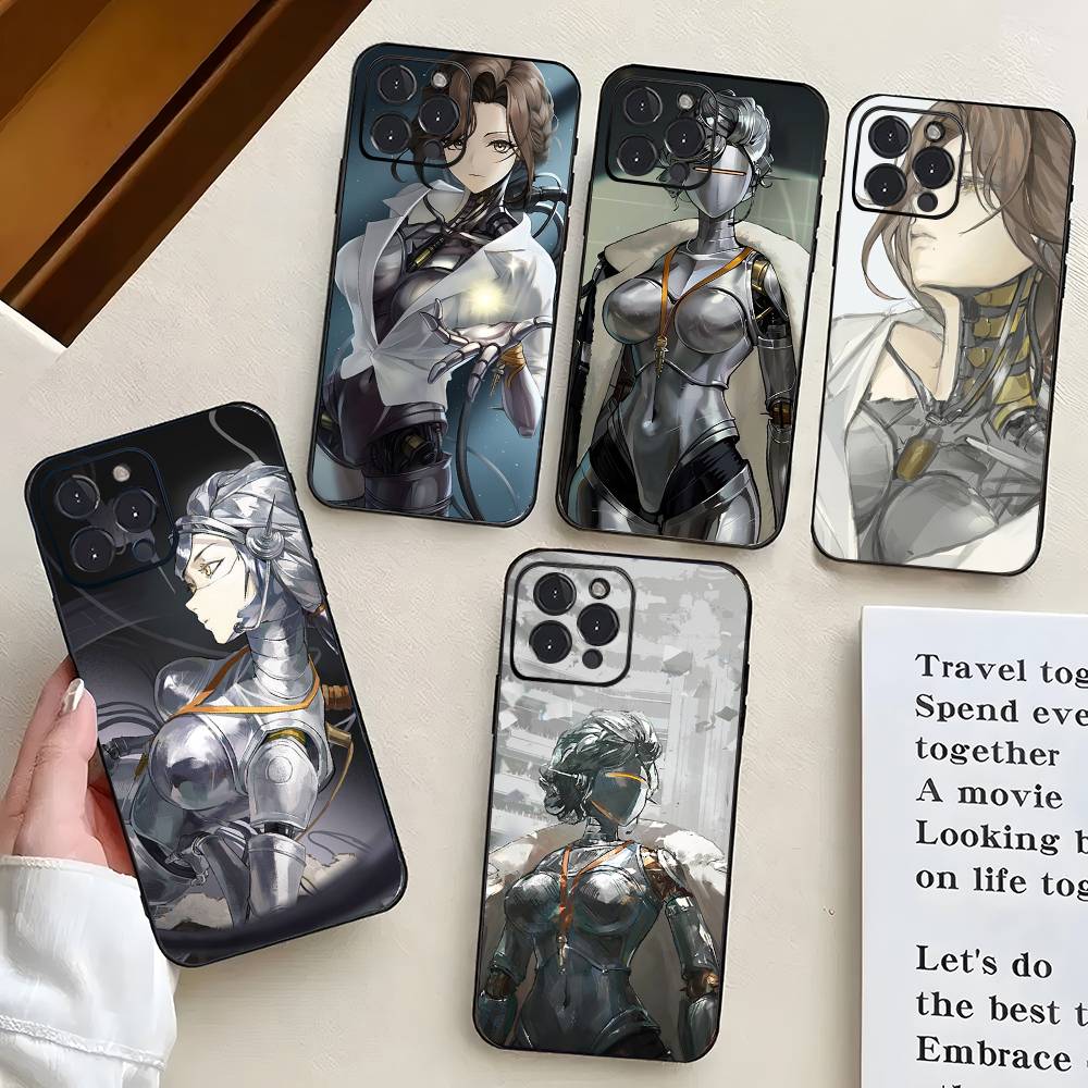 Чехол для телефона Lucy Animated Game R-Reverse 1999 для iPhone 17 Air 16 15 14 13 Pro Max 11 12 Черный Силиконовый Чехол