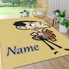 Custom Name Mr. Bean's Adventure Carpet Rug Customizable Soft Washable Anti-Slip Home Living Room Sofa Mats Personalized Rug. 0909292