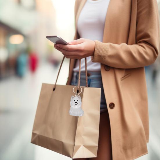 Keychain Pet Style Collect Pet Hair Transparent Pendant Keyring Bag Pendant Key