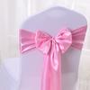 Свадебные украшения, атласные ленты, ленты, красные спинки стульев, цветочные эластичные чехлы для стульев, банты