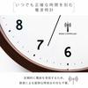 Iris Plaza Radio-Controlled Wall Clock, Natural Color, 25cm Diameter, with Dial, Receives Radio Waves for Accurate Timekeeping, Lightweight at 450g, T