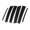 6Pcs B Pillar Trim Carbon Fiber Pillar Panel Decor Replacement for Infiniti Q50 2014‑2022 Rhombus Design