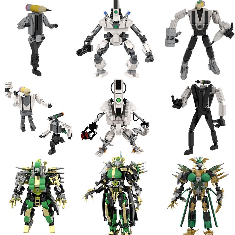 MOC Туалетный человек Скибиди Строительные блоки Титан Спикермен против Карандашных людей Модель Кирпичи Игрушки для детей Рождественский подарок