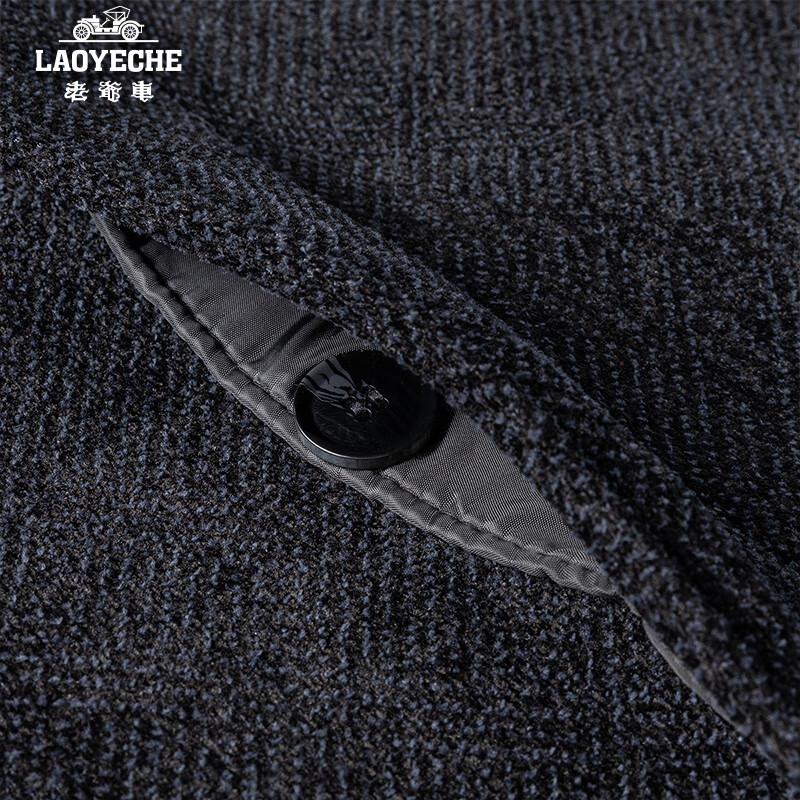 Мужское зимнее пальто средней длины из смесовой шерсти со съемным меховым воротником