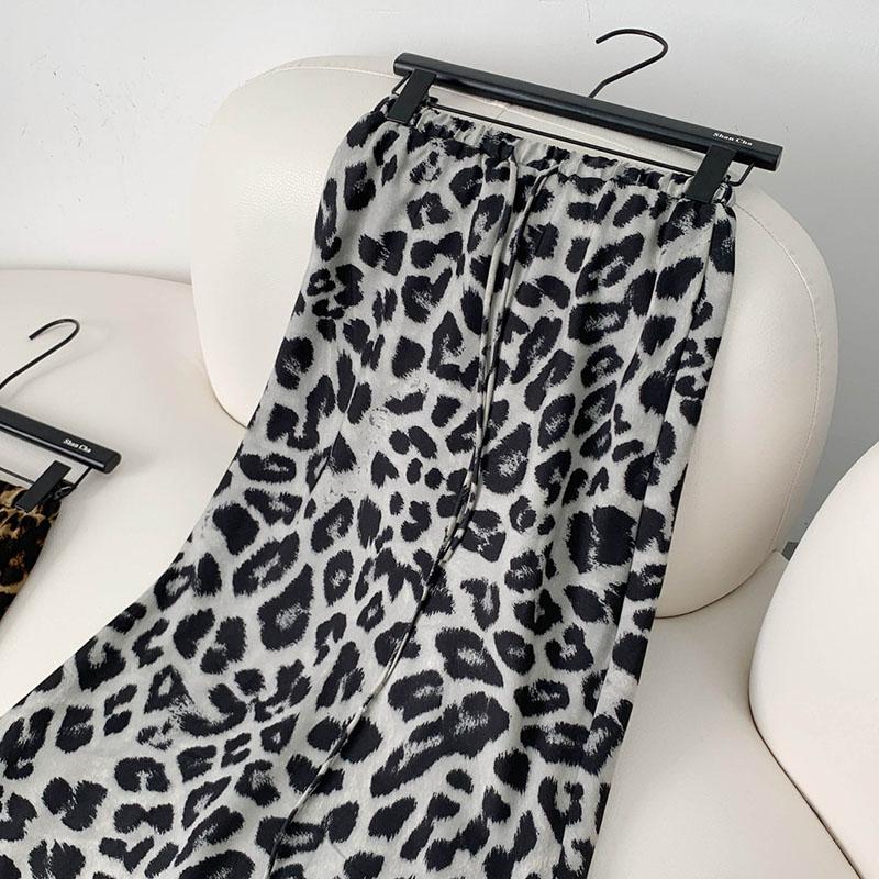 Юбка женская летняя повседневная универсальная леопардовая эластичная полуюбка свободная удобная юбка-бюстье большого размера