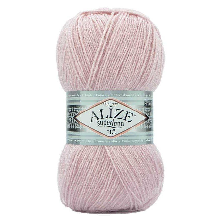 Шерстяная трикотажная пряжа - Alize Superlana Crochet(Тиг) - 4 Ball - Акрил - Платки - Аксессуары - Шарфы - Кардиган - 570 метров (100гр).