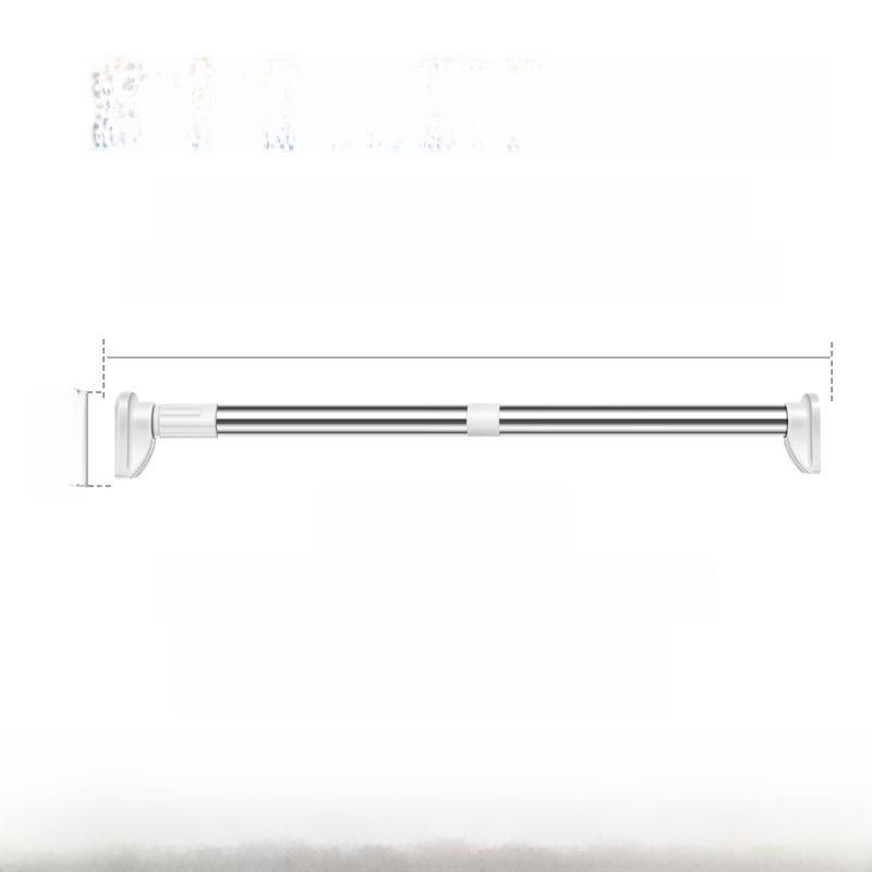 Телескопическая штанга из нержавеющей стали для сушки одежды и штора, без сверления, для ванной комнаты и гардероба
