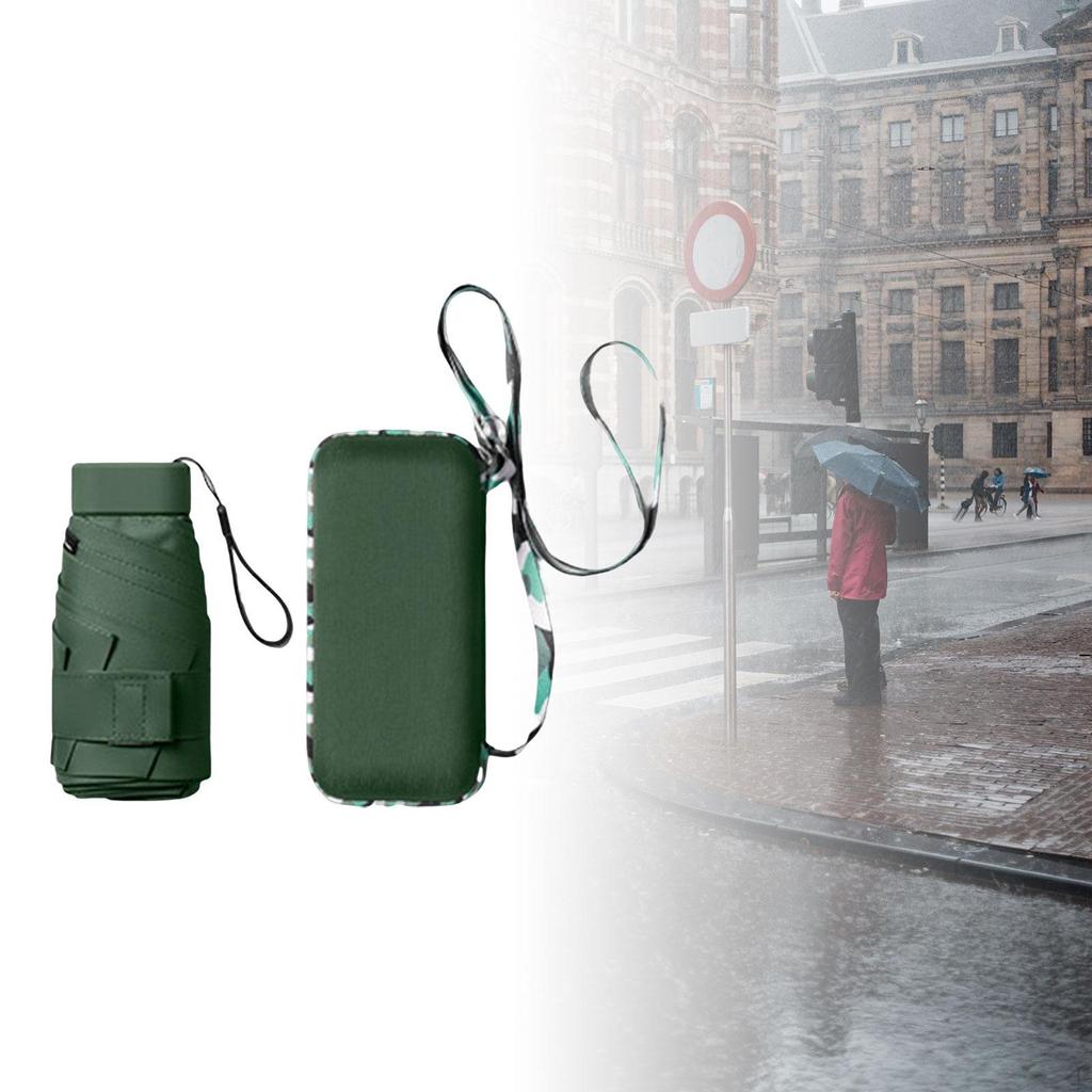 Зонт с футляром Компактный дизайн Идеально подходит для путешествий Легкий портативный зонтик от солнца на открытом воздухе и дождя