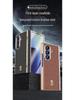 Оригинальный кожаный магнитный чехол для телефона Samsung Z Fold7/6 - Гальванизированный защитный корпус с узором "Личи" и встроенной пленкой.