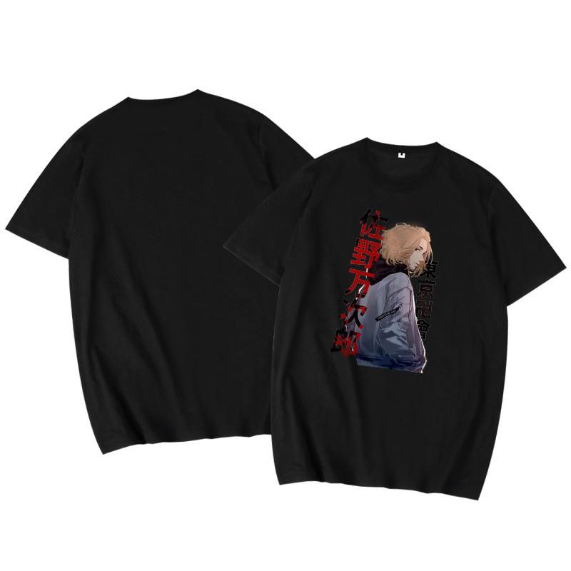 Tokyo Revengers Short Sleeve T-Shirt Manjiro Sano Ken Ryuguji Mans Cotton Printed Tee Teens
