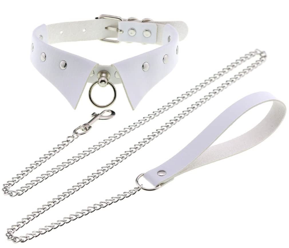 Collar Lead for Humans Cosplay Master Slave Cat Costume Chain SM Goods Restraints Handcuffs Cosplay Collar Training SM Play Restraints Lock Punk