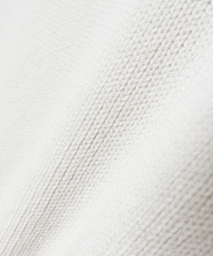 VTWO Washable Henley Neck Half Knit (Ivory)