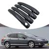 Carbon Fiber Pattern Door Handle Shell for 04-10 Peugeot 407 SW Coupe