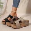 Fashion Women's Slippers Summer Peep Toe Wedges Slippers Retro Casual Roman Sandals for Women Designer Platform Sandals Pantuflas Mujer
