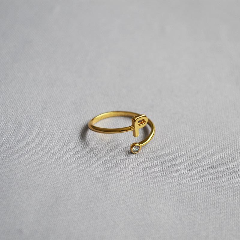 2019 Exquisite Adjustable Initial Ring for Women - Stackable Open Design for Index Finger