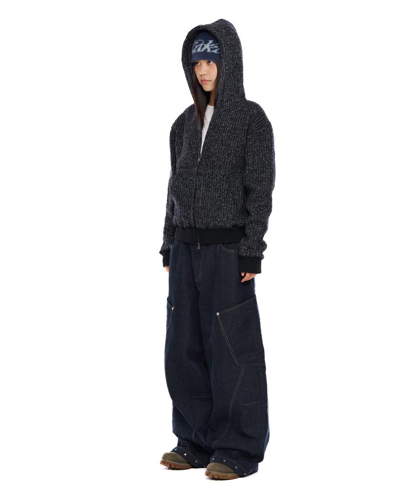 Толстовка на молнии Aakam Bokashi Knit (черный)