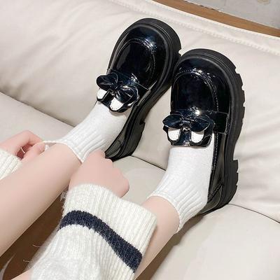 Туфли-лодочки черные на плоской подошве из маленькой кожи женские весна и осень 2025 новая коллекция в британском стиле одинарные туфли плоские лоферы