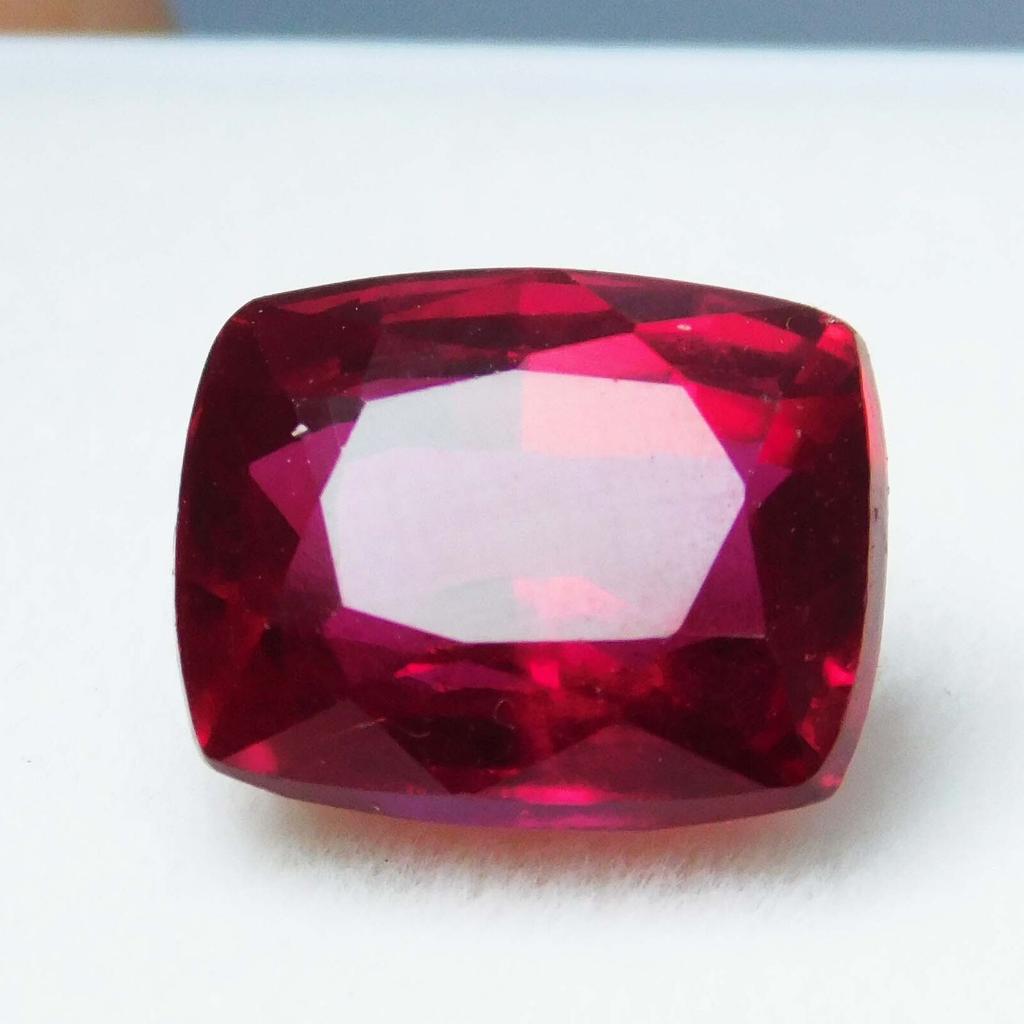 Natural Red Ruby Loose Gemstone 7 ct Cushion Shape for Jewelry Making and Gem Collections