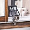 Lockable Pet Screen Door Mosquito Proof Sliding Door Screen Pet Tunnel Cat Door Hole Balcony