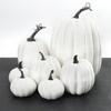 Artificial Assorted Pumpkins  Fake Artificial Maple Leaves Halloween 7pcs