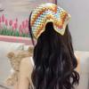 Cute Headscarf Japanese Retro Hollow Triangle Scarf Fashion Hair Accessories  Women