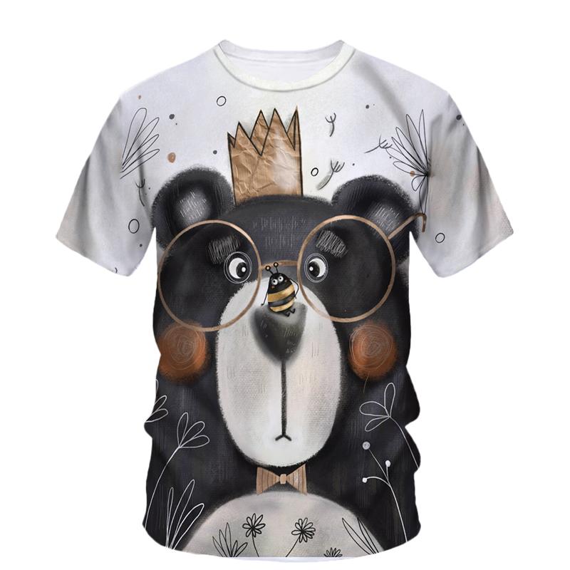 3d Printed Bee Print Summer Men'S T-Shirt Hip Hop Trend Neutral Fashion Animal Short Sleeve Quality Loose O Handsome Top