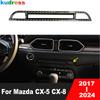 Для Mazda CX5 CX-5 KF CX-8 CX8 2017-    2024 Панель переключателей обогрева сидений из углеродного волокна, накладка, аксессуары для интерьера автомобиля