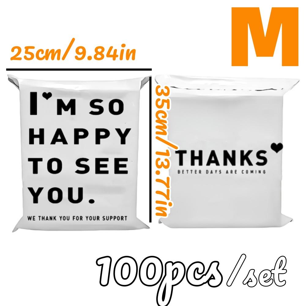 Розовый упаковочный пакет 100 шт. Толстый курьерский пакет Водонепроницаемый прочный пакет для покупок Для одежды Логистика Подарочная упаковка Почтовый конверт