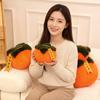 20Cm Fluffy Persimmon Long Plush Pillow Stuffed Fruit Simulation Plushie Back Support Head Support Cushion Gift