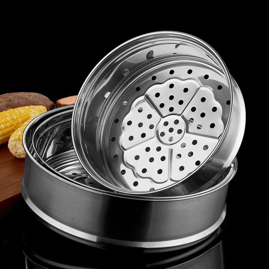 Многоразовая посуда из нержавеющей стали с решеткой для пароварки диаметром 26/28/30/32 см, пароварка для приготовления овощей, морепродуктов, рагу, пасты