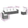VidaXL Salon de jardin avec coussins 6 pcs beige résine tressée 3225862