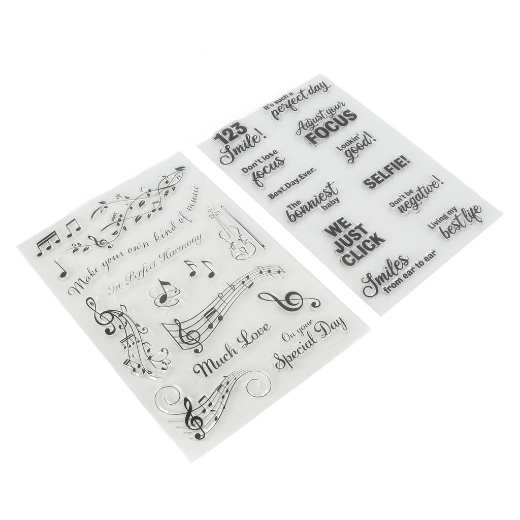 2 шт. Прозрачный штамп, моющийся, многоразовый, для ручного счета, альбом, поздравительная открытка, прозрачный штамп