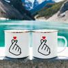 Than Heart Print Camping Mugs Enamel Cups Funny Mug Coffee Beer Cup Personalized Gift Cupshe Stainless Steel Mug Cute Friends