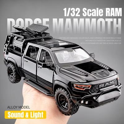 Новый 1:32 масштаба имитации пикапа Mammoth внедорожника сплава игрушечная модель автомобиля звук и свет функция инерционного механизма коллекция украшений подарок мальчик игрушка