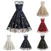 Женское вечернее платье с волнистой точкой, цветное платье без рукавов в стиле ретро, платье с гренадиновым рукавом