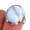 Natural Republic Larimar Gemstone 925 Solid Sterling Silver Gift Ring S.8 N1d20