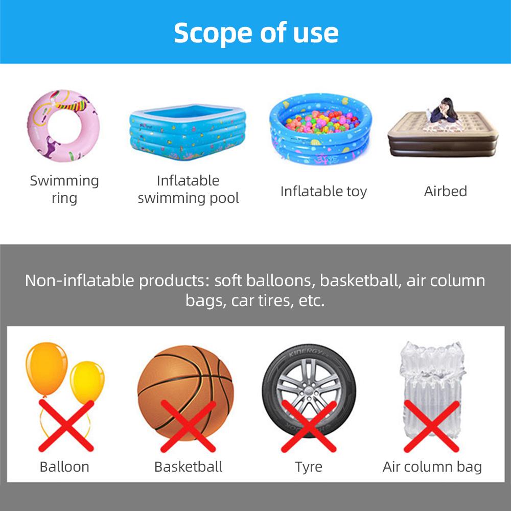 Мини воздушный насос надувной сдуваемый 5000 кПа 35 Вт электрический ручной насос для надувного матраса с 2 насадками