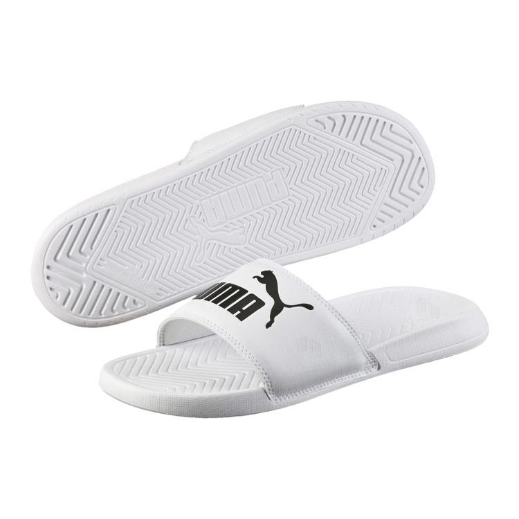 Puma Шлепанцы Popcat Slide Белый Черный 360265-12